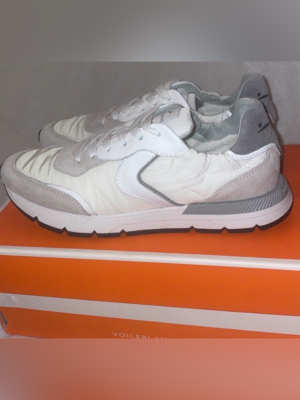 NWT VOILE BLANCHE STORM FLEX SNEAKER WHITE/GREY - Picture 11 of 15